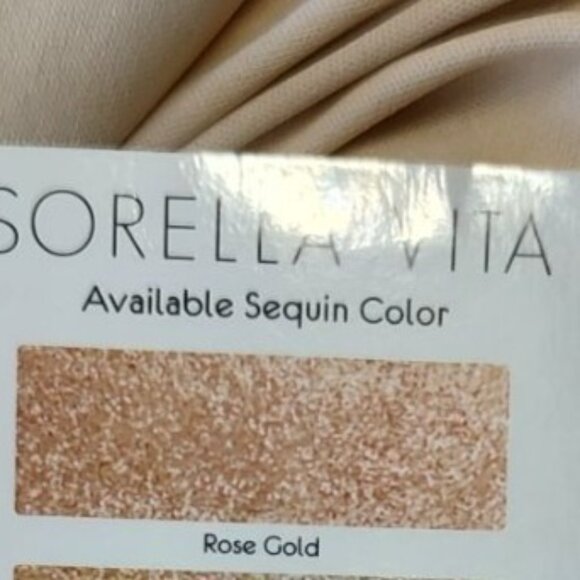 Sorella Vita Dress 10 Maxi Formal Gown Rose Gold Sequins Bridesmaid 8884 Prom - Picture 16 of 16